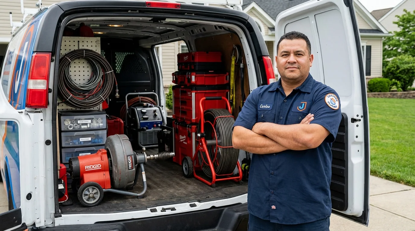 Professional drain cleaning equipment and Johns Plumbing LLC plumber in Peoria